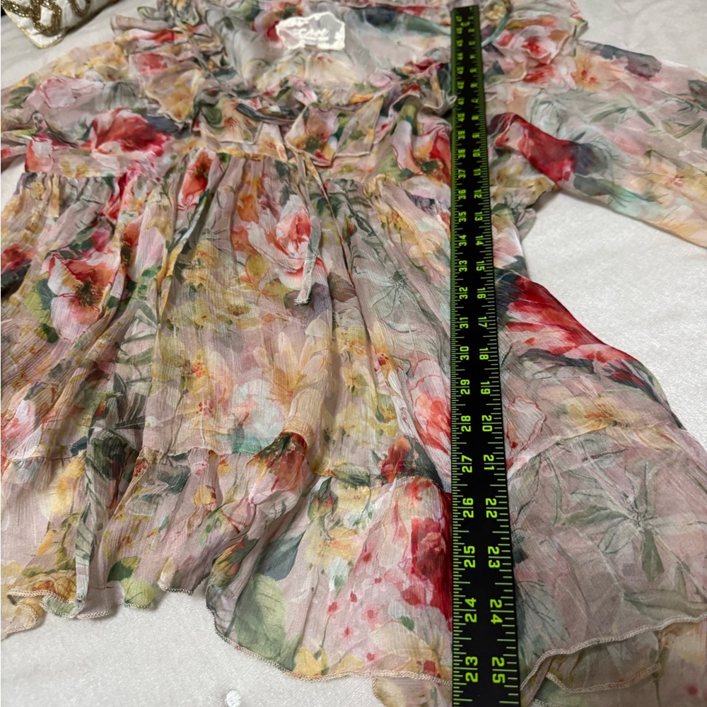 Johnny Was Floral Ruffle Blouse Size Med - Picture 4 of 7